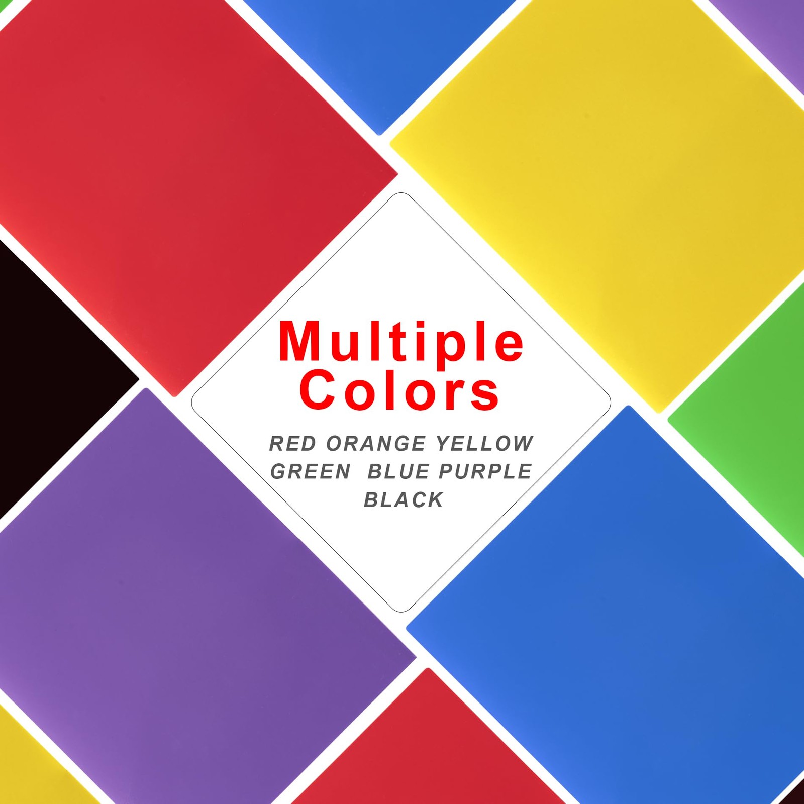 Aegero Plastic Folders with Pockets (7 Pack, Assorted 1 Set（7pack）, Rainbow