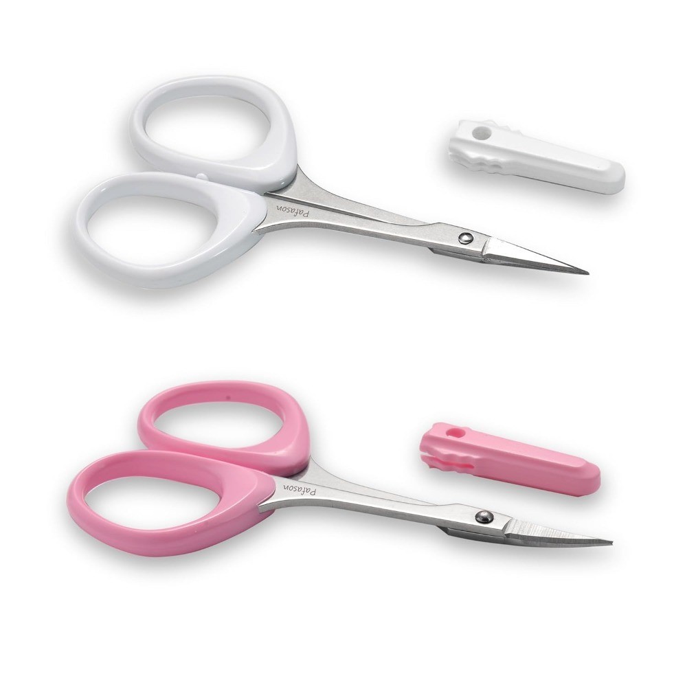High Precision Professional Eyebrow Scissors Set with Curved and Straight Tips