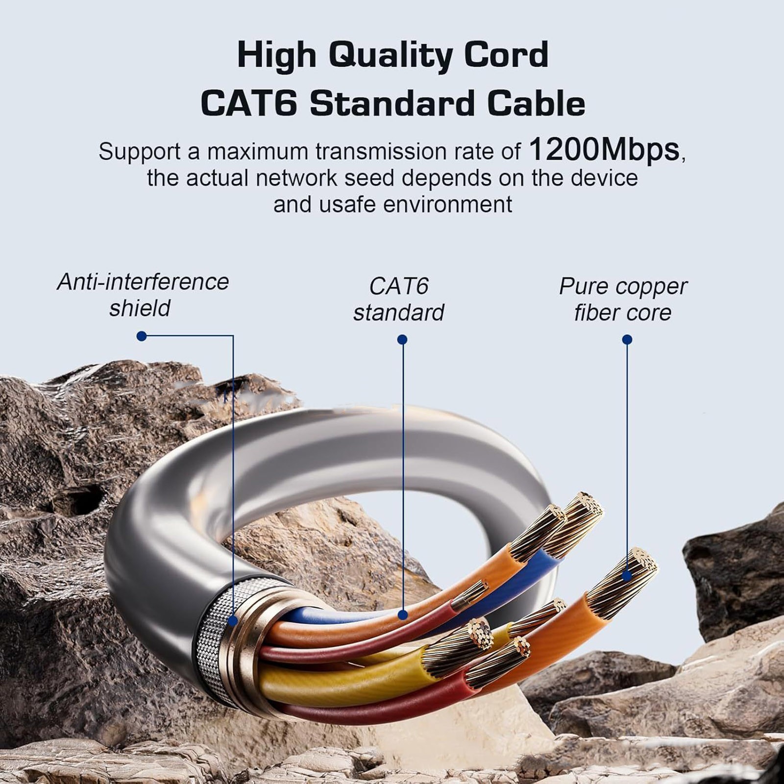 1x 10m/33FT Cable Extension Ethernet Replacement Cable Line For Starlink Gen 3