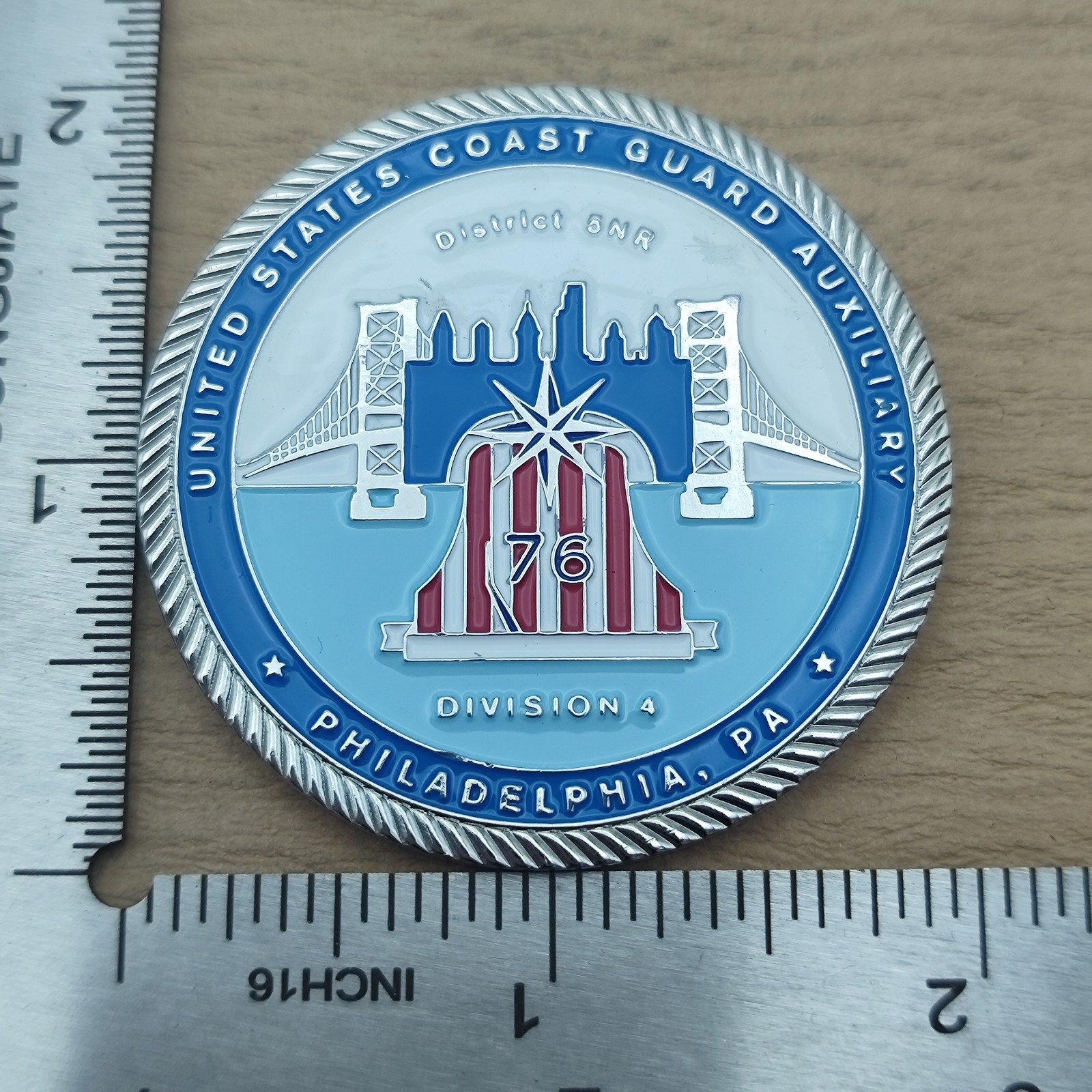 United States Coast Guard Auxiliary Philadelphia,Pa Challenge Coin