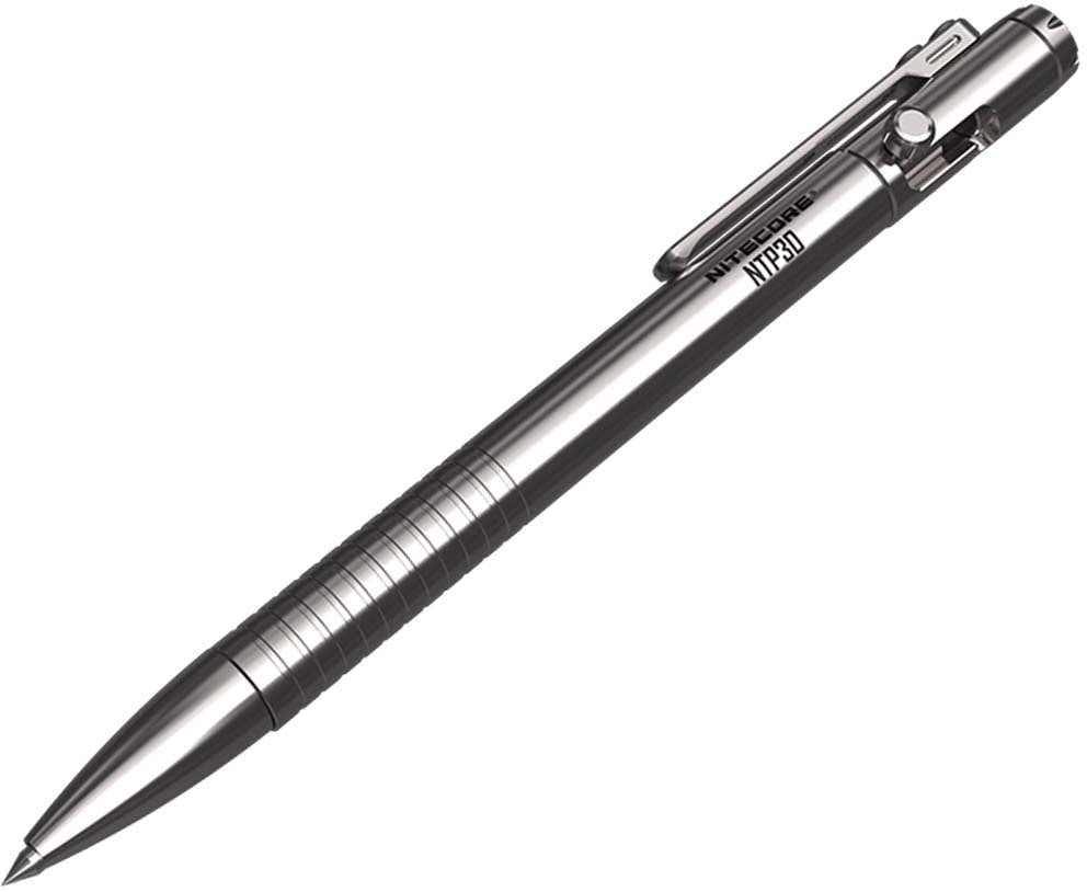 Nitecore NTP30 Titanium Bidirectional Bolt Action Tactical Pen, : PEN-NITE-NTP30