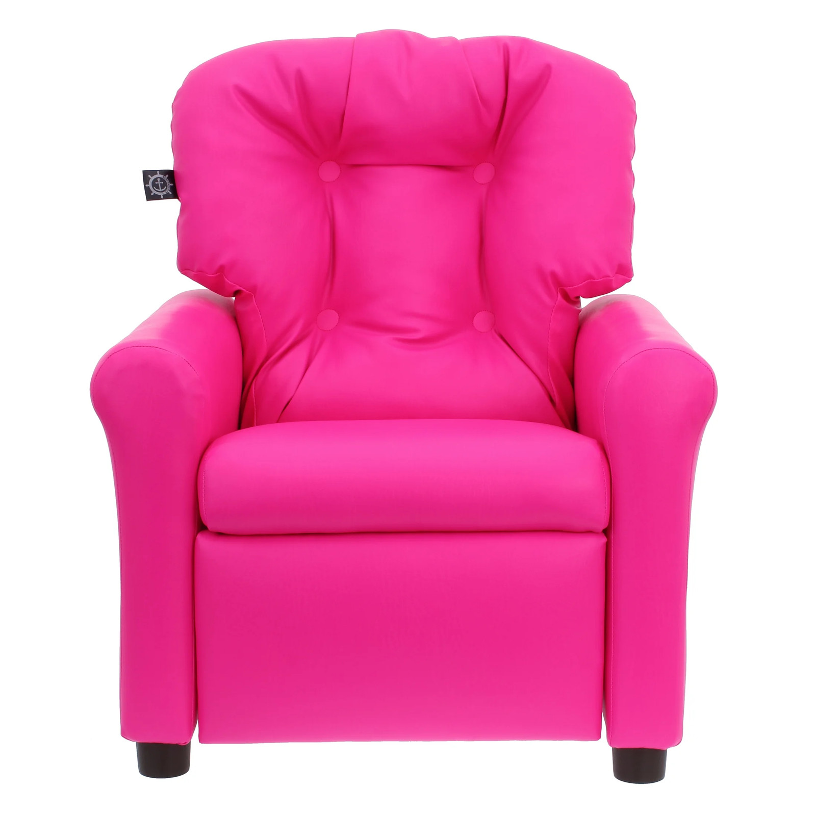 Traditional Kids Microfiber Recliner Chair Reading Book Seat Faux Leather Pink