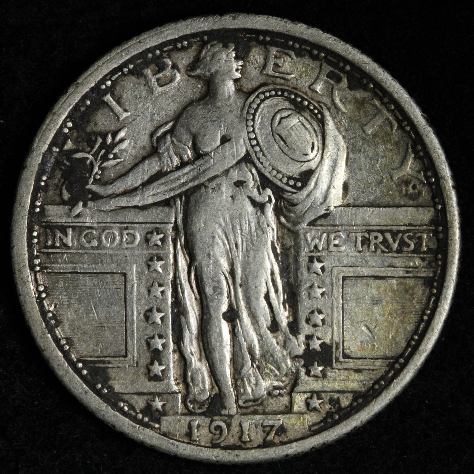 1917 TYPE 1 Standing Liberty Silver Quarter XF+ E340 KJCUW