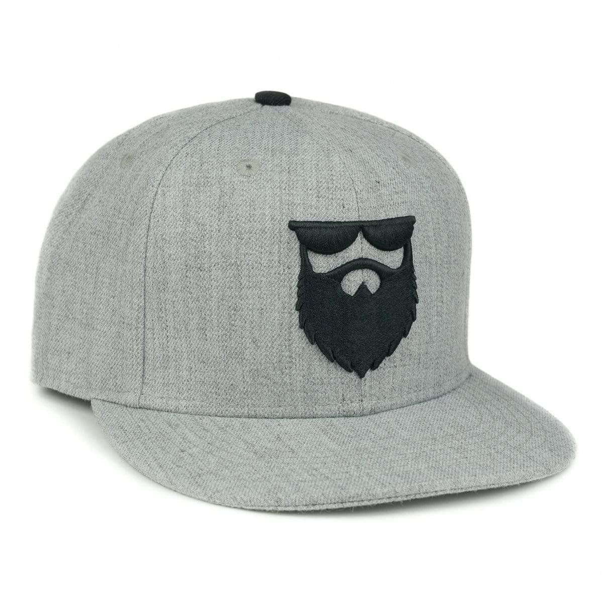 No Shave Life OG Beard Logo Snapback - Heather Grey One Size,