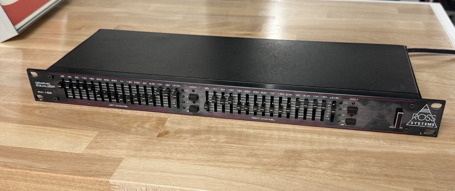 Ross Systems RX-15S 2-Channel 15-Band Rackmount Graphic Equalizer EQ w/ Manual
