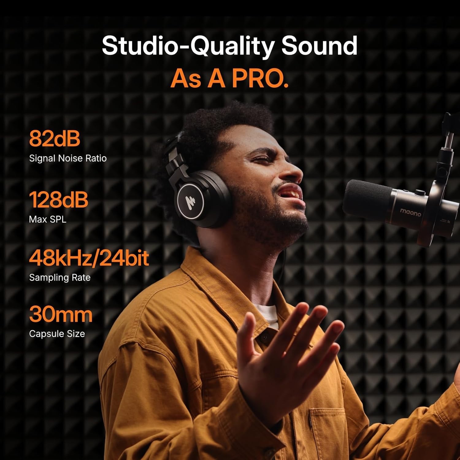 MAONO PD200W Hybrid Wireless Podcast Microphone for PC