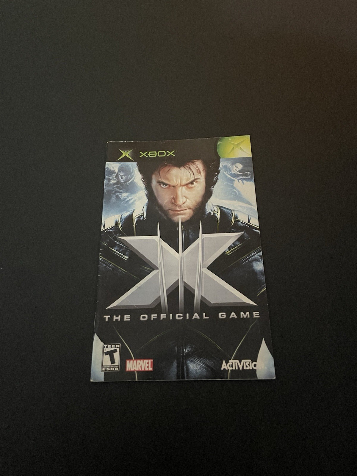 X-men X the official game xbox Manual only