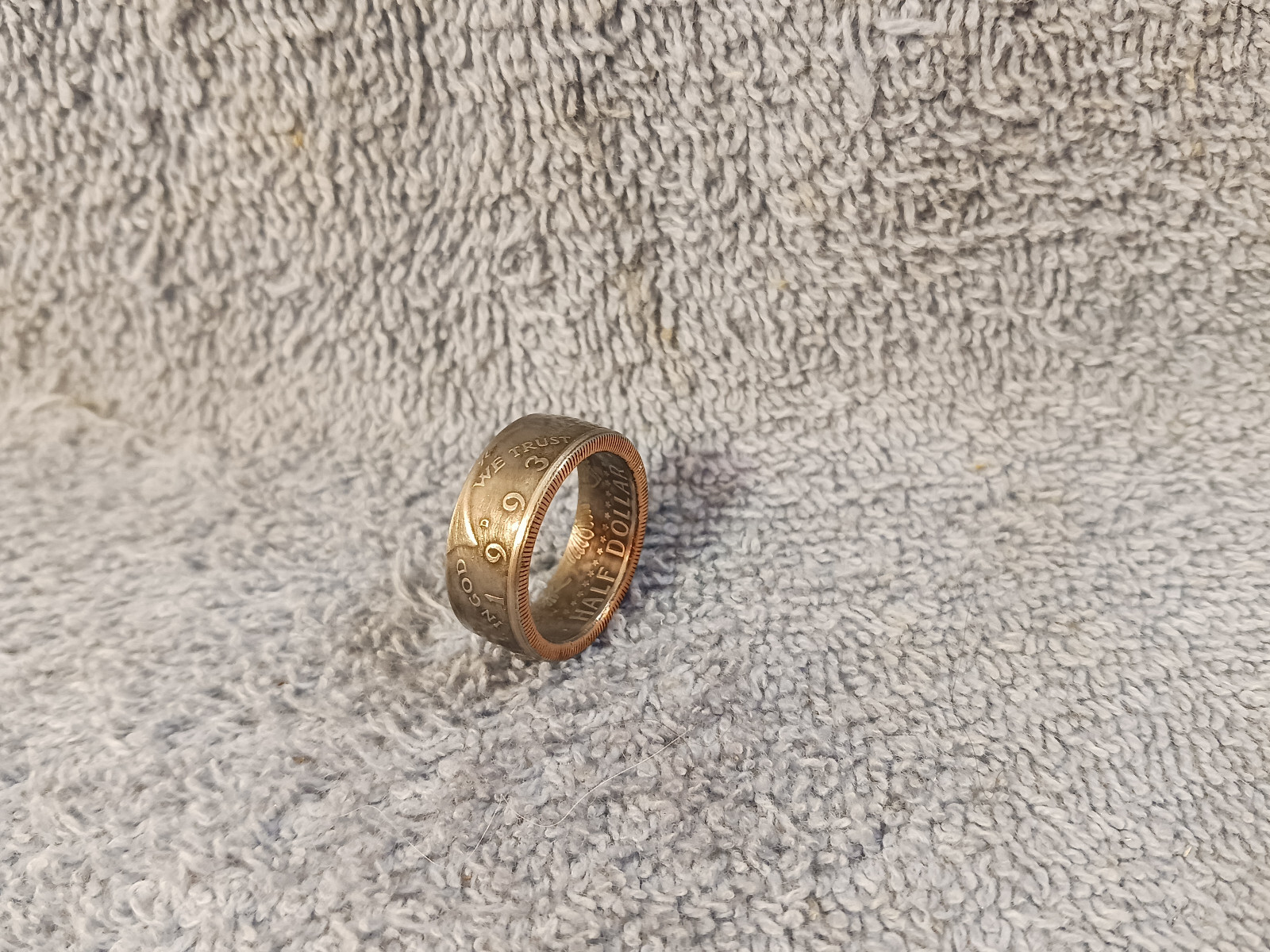 1993 Kennedy Half Dollars  size 9- 1/2 coin ring  handmade (A)