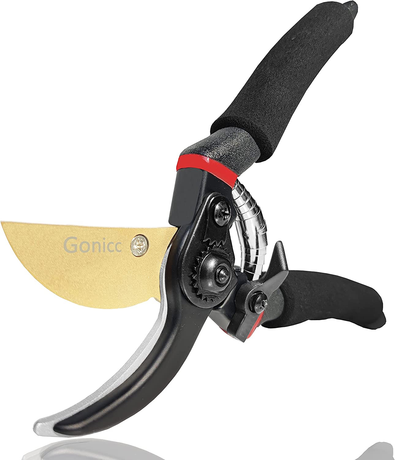 Gonicc 8" Professional Premium Titanium Bypass Pruning Shears (GPPS-1003), Hand