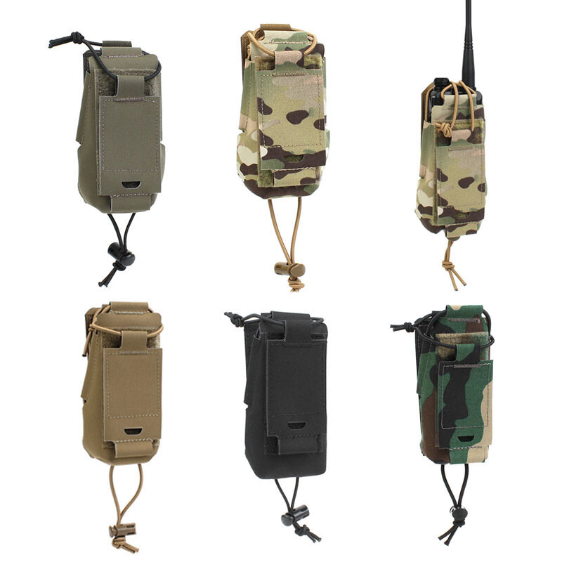 Outdoor Tactical Molle Radio Pouch Intercom Walkie Talkie Bag for TAC UV5R UV82