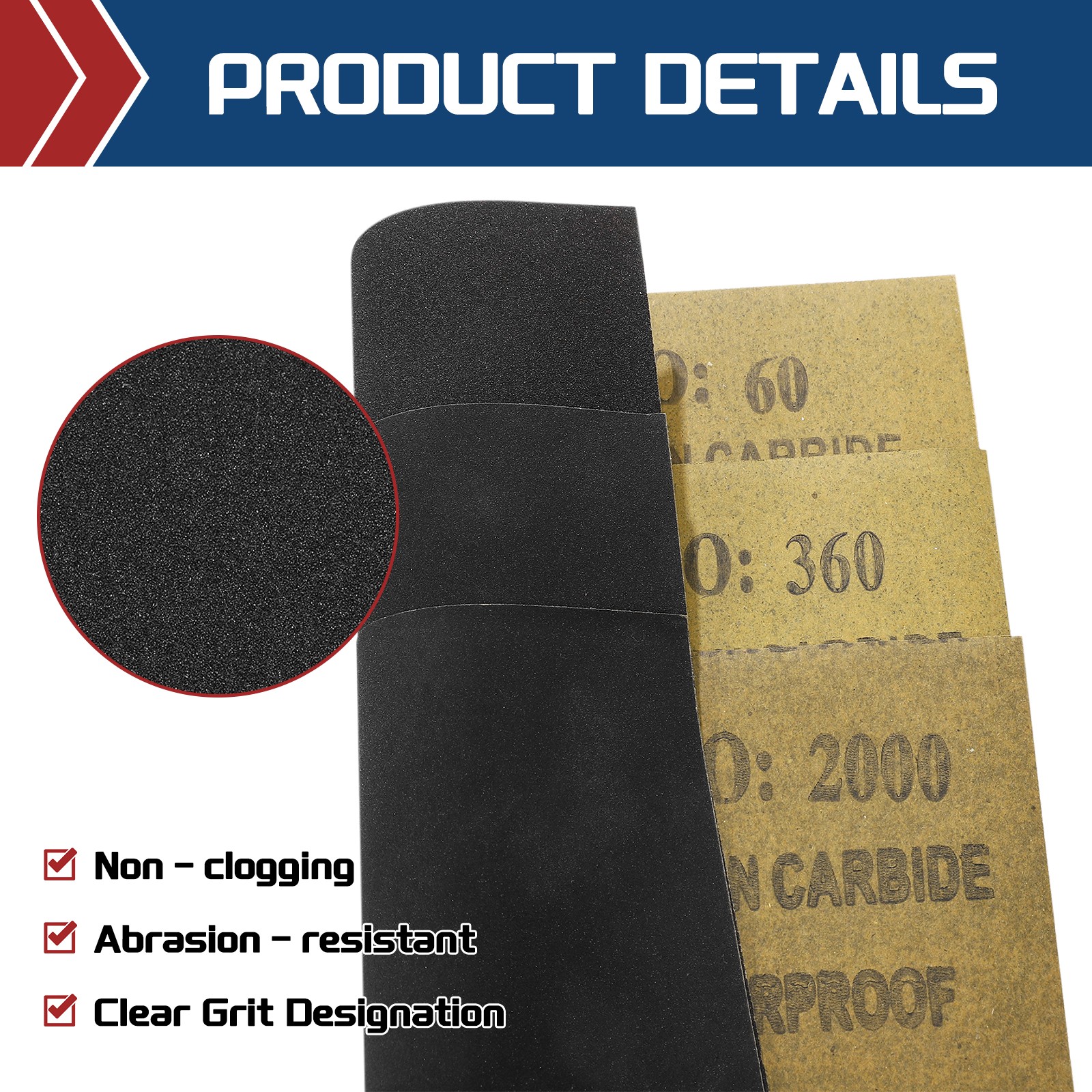 5pcs Sand Papers - [9 x 11 Inch x 600 Grits] Sandpaper Sheets