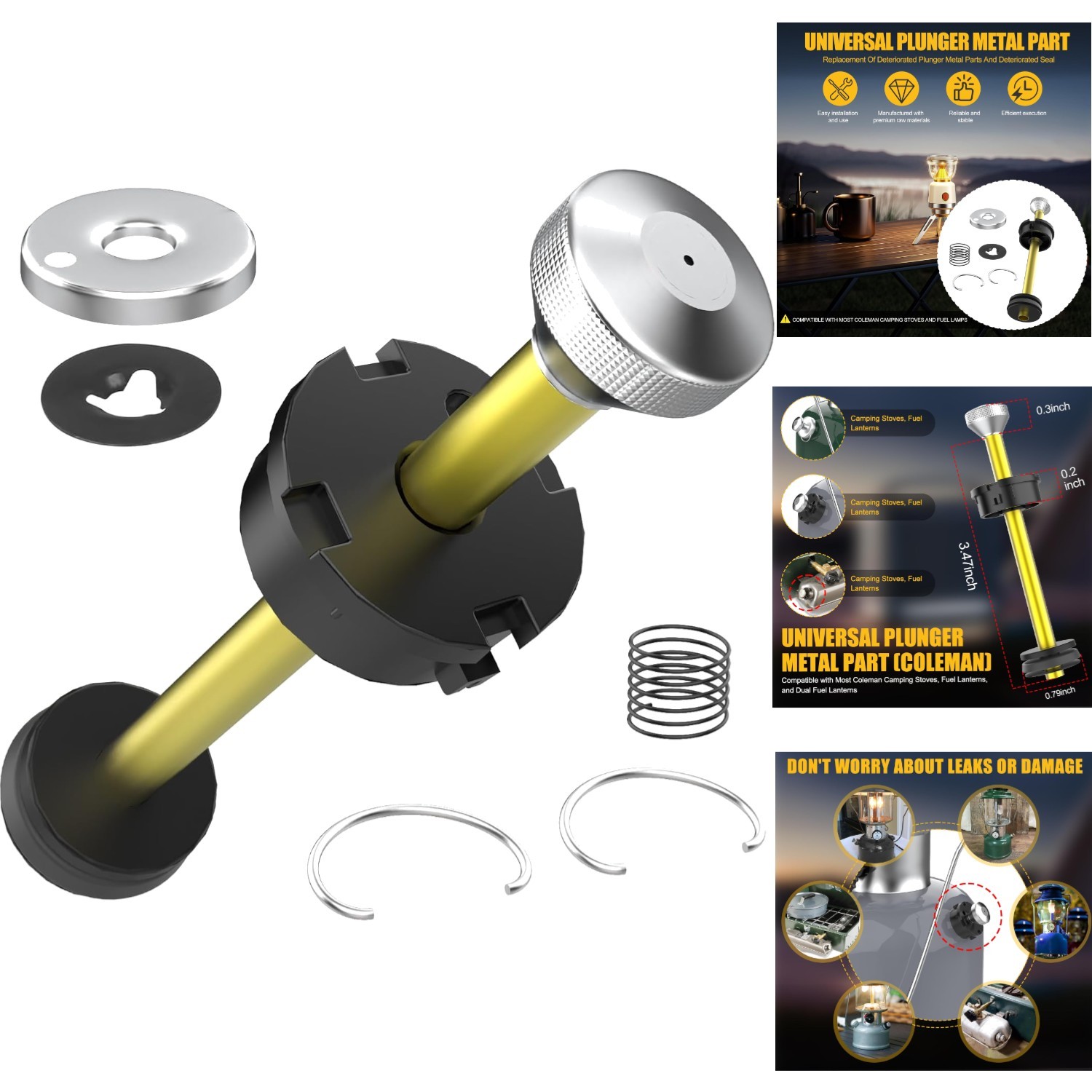 Universal Metal Plunger Pump Repair Kit for Camping Lantern Stove Replacement