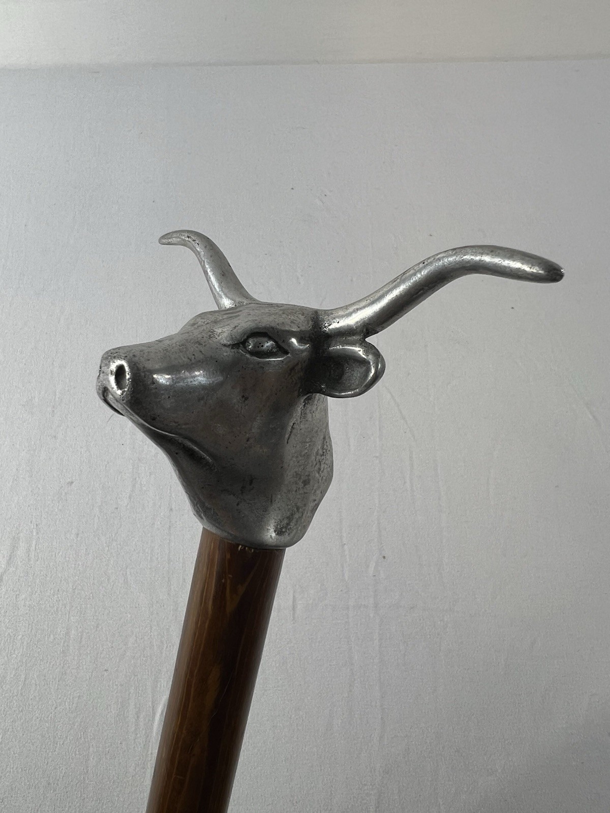 Longhorn Bullhead Umbrella 34” Made Of A Plaid Fabric. Nice!