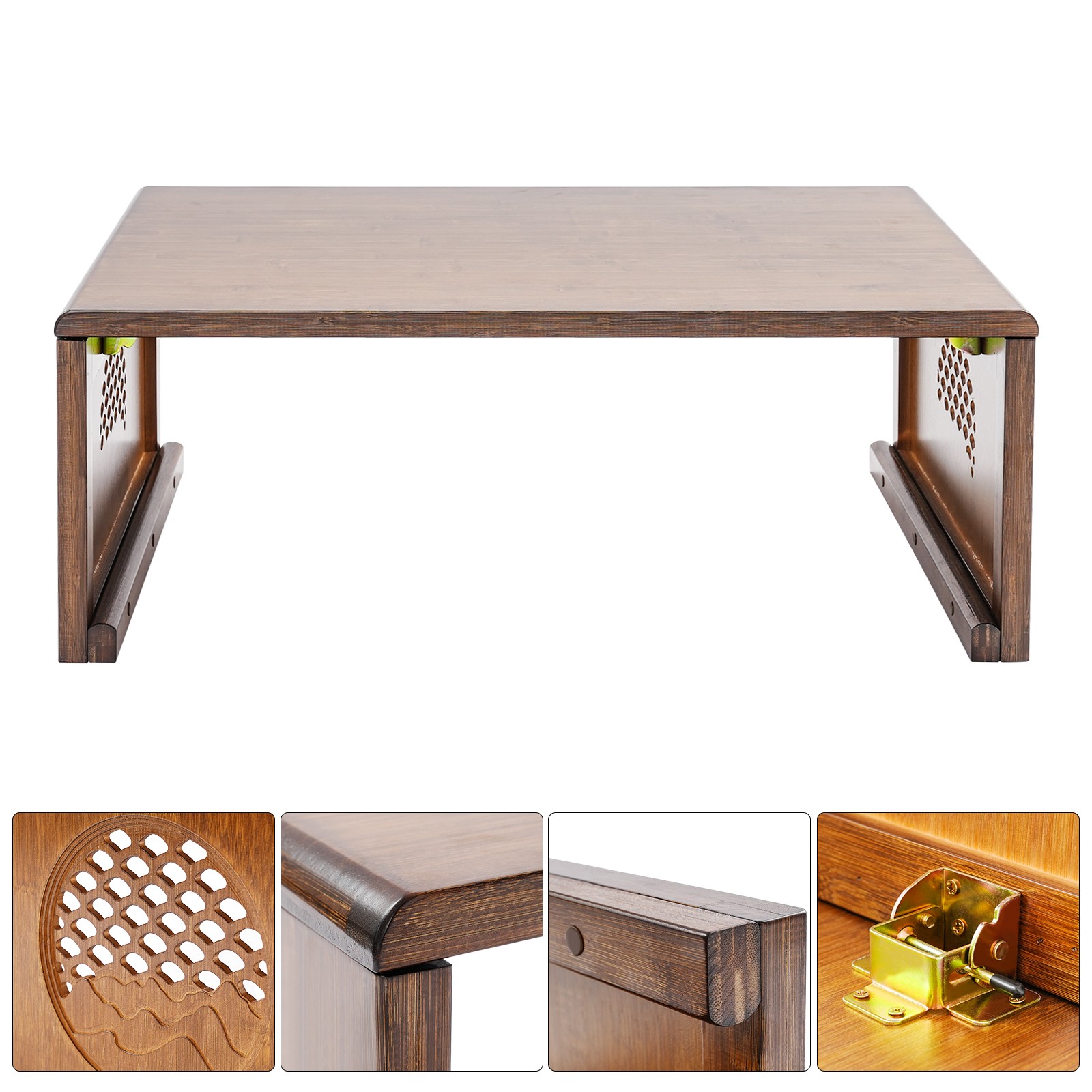 Foldable Floor Low Table Bamboo Coffee Table Tea Table For Living Room Tea Room