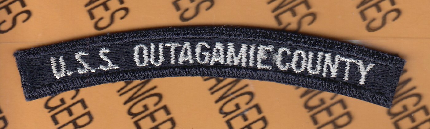 USN Navy United States Ship U.S.S. OUTAGAMIE COUNTY 4.5" tab arc patch