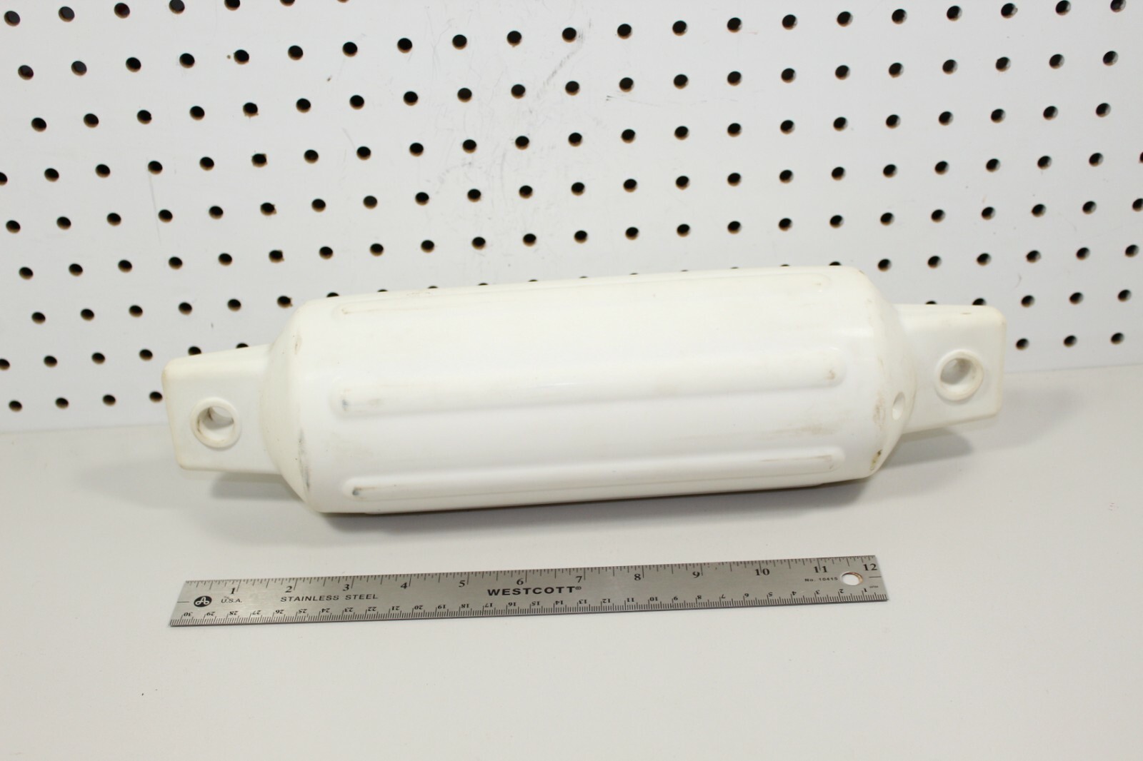 New Old Stock White Boat Fender, 4" X 15"
