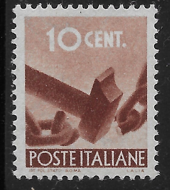 1945 Italy Sass#543   10cents MvvLH VF
