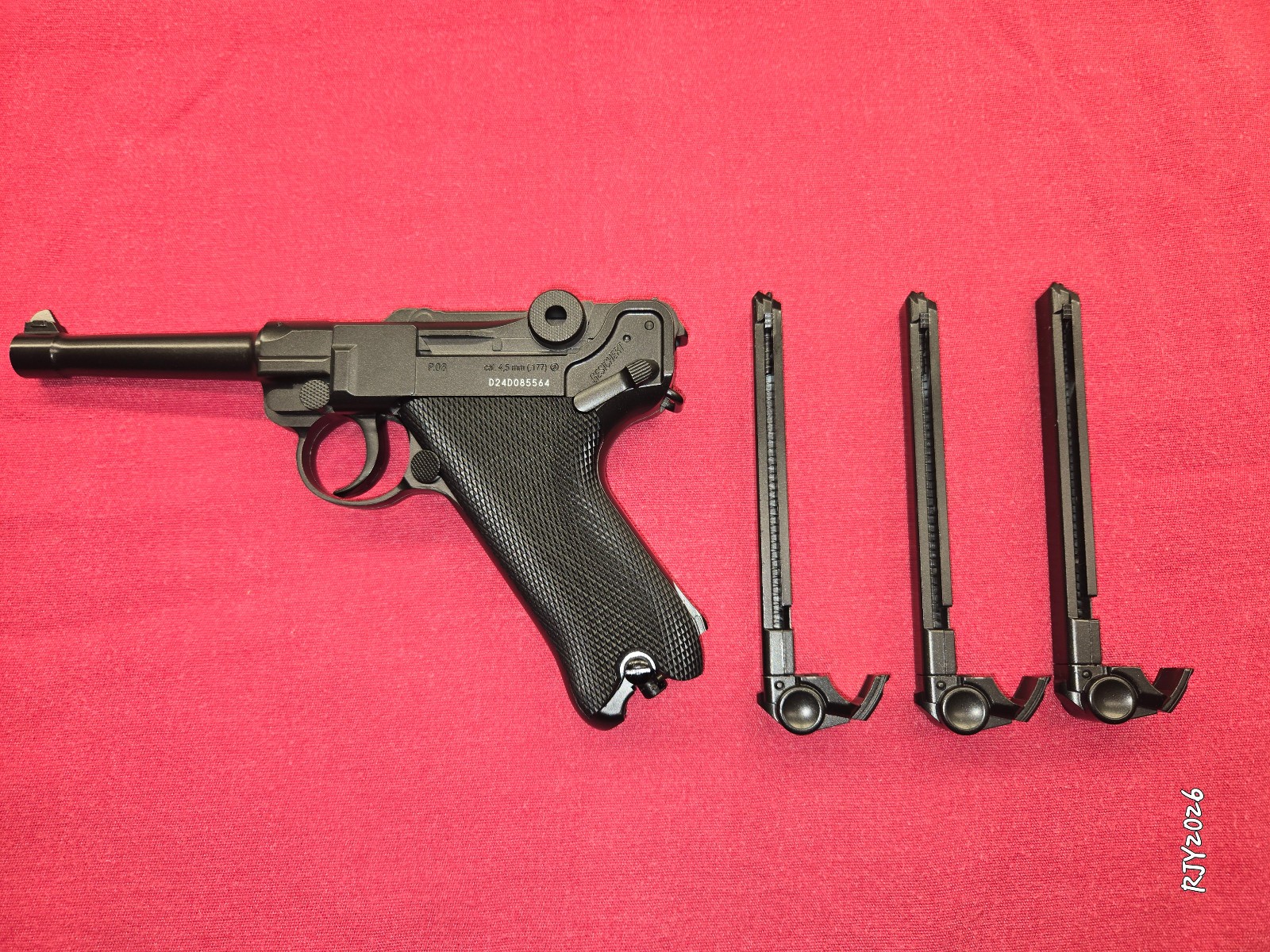 Umarex 2251800 Legends Luger P.08 .177 Air Pistol - Black