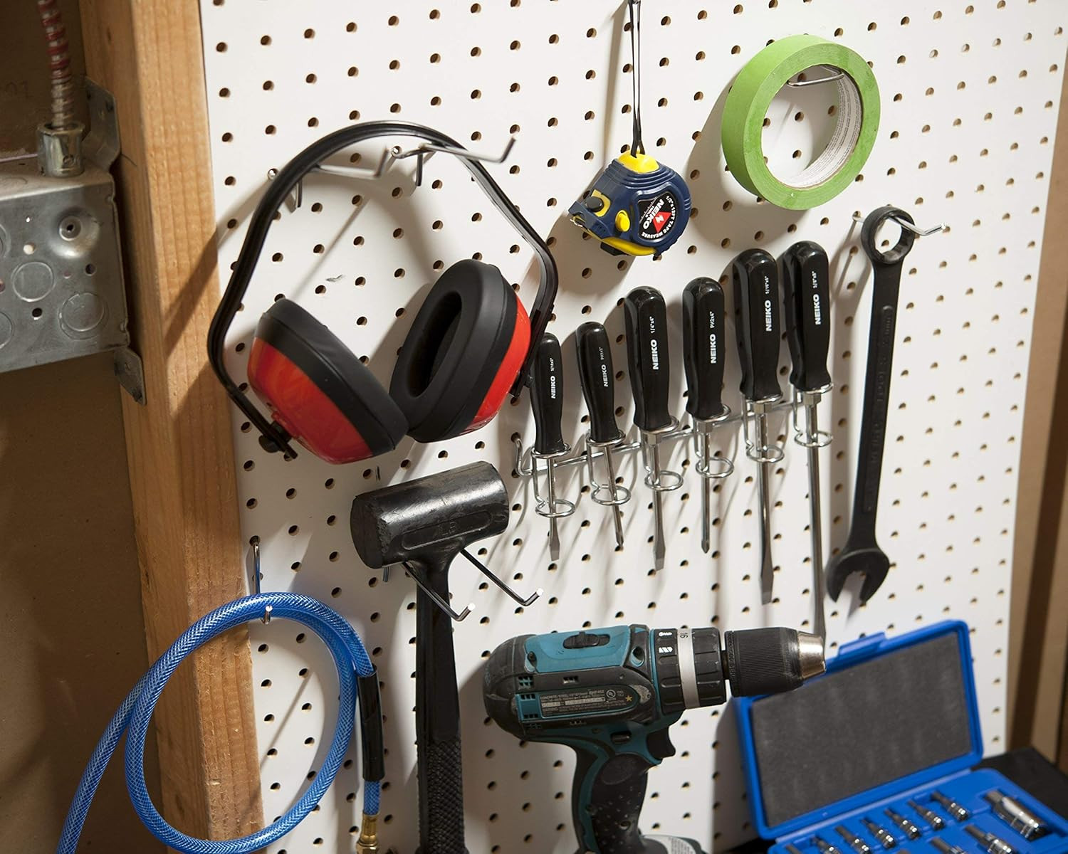 53106 Pegboard Hook Assortment Set, 50 Piece Heavy Duty, Pegboard Hooks for Tool