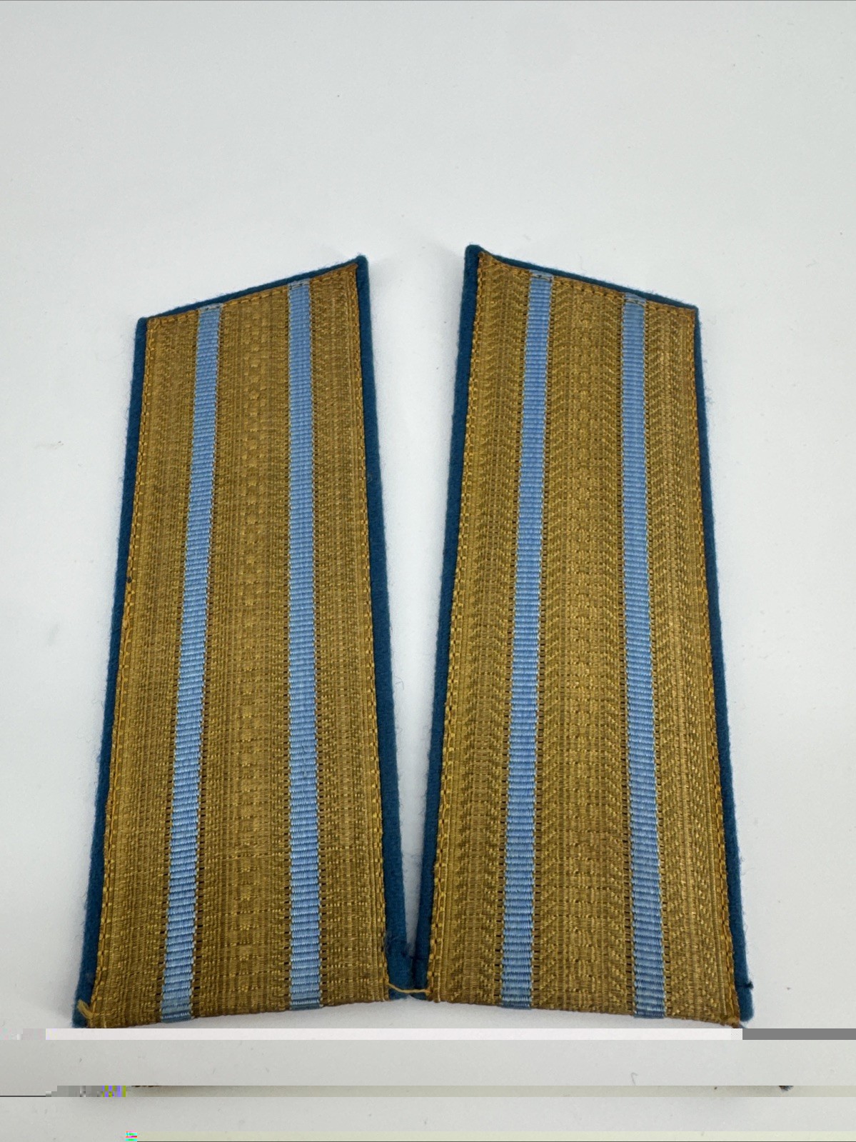 PAIR Soviet Union Officer Shoulder Boards Insignia Parade Uniform Air Force Blue