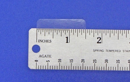 Clear Rectangular Labels 1.5" x .5" Standard Permanent Adhesive 500 Roll #515CLR