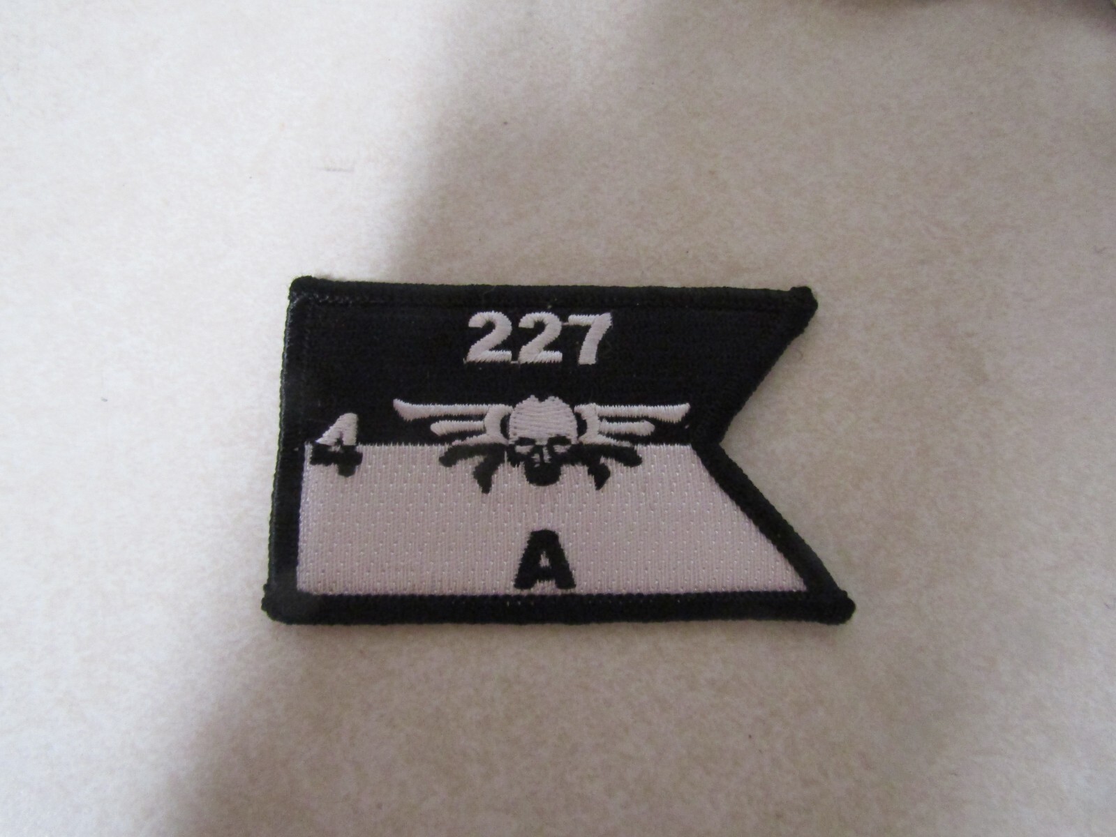 MILITARY PATCH SEW ON A CO 4-227 AVIATION FLAG SHAPED
