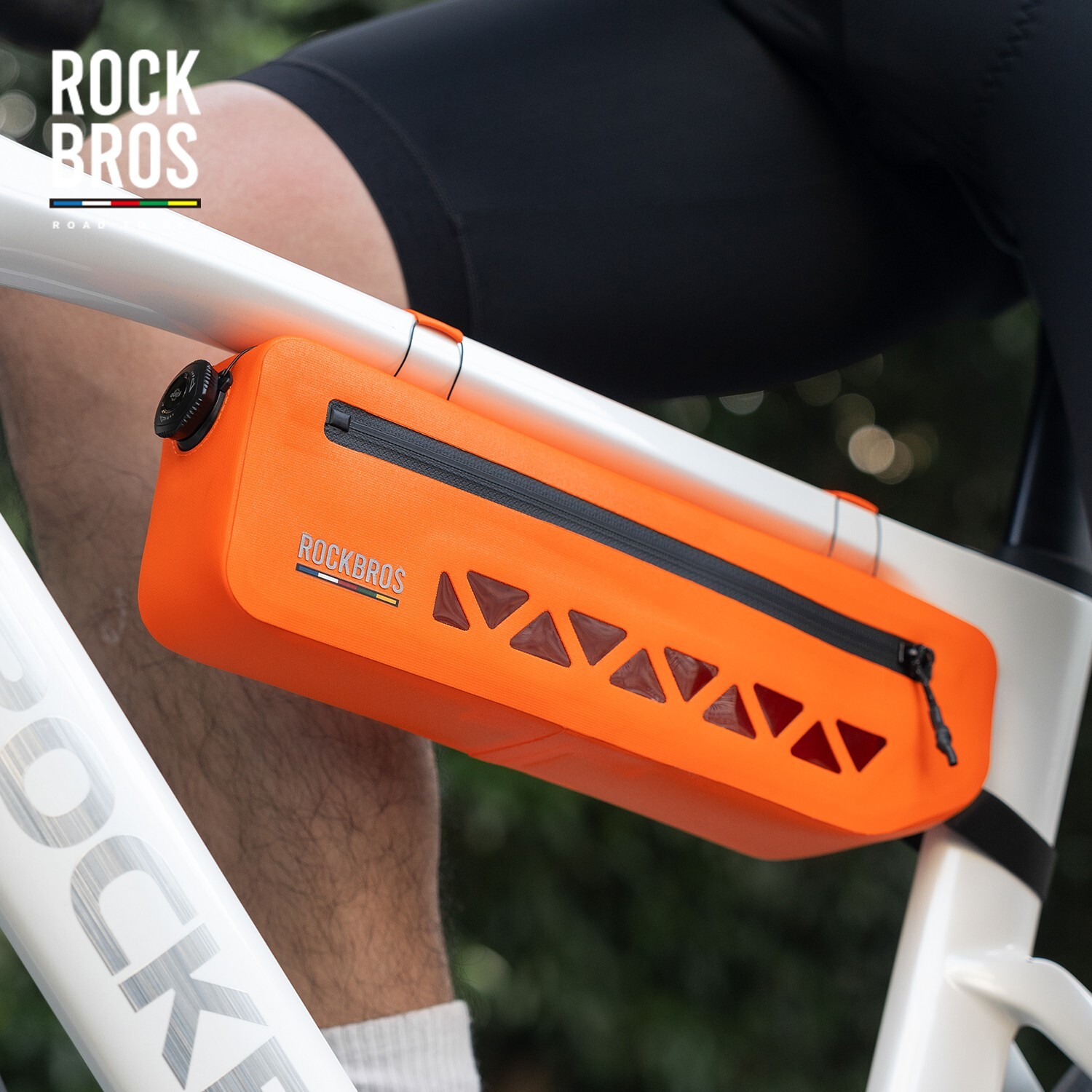 【ROAD TO SKY】ROCKBROS Bicycle Top Tube Bag Waterproof Cycling Triangle Frame Bag