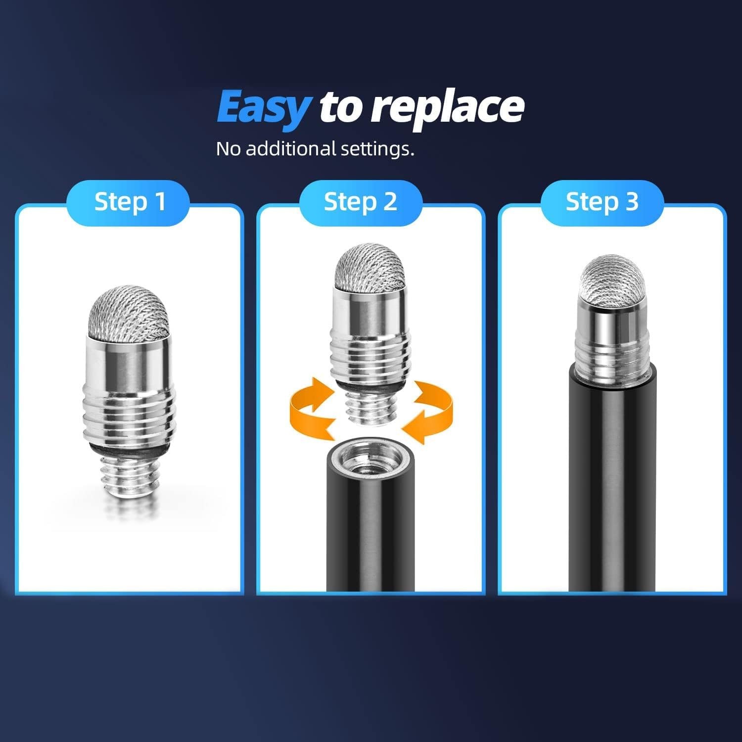 Mesh Fiber Tips (10 Pack) GUUGEI Stylus Pen Replacement Suitable for...