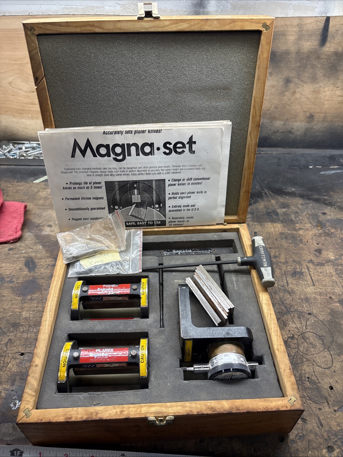 Magna-set Pro Kit Magnetic Jointer Gauge Set Tool Woodworking Complete Magnaset