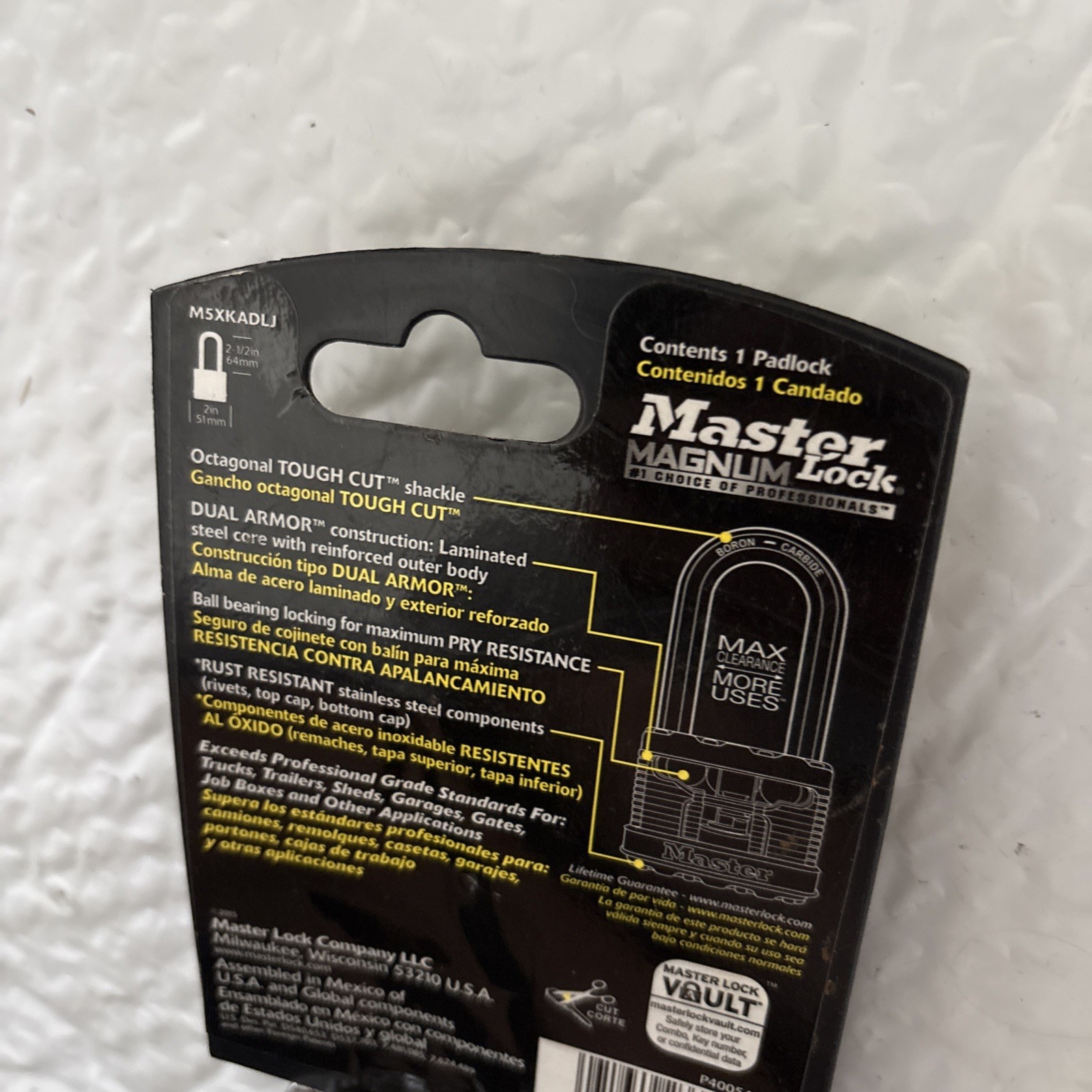 Master Lock Magnum M5xkadlj 2-1/2” Shackle