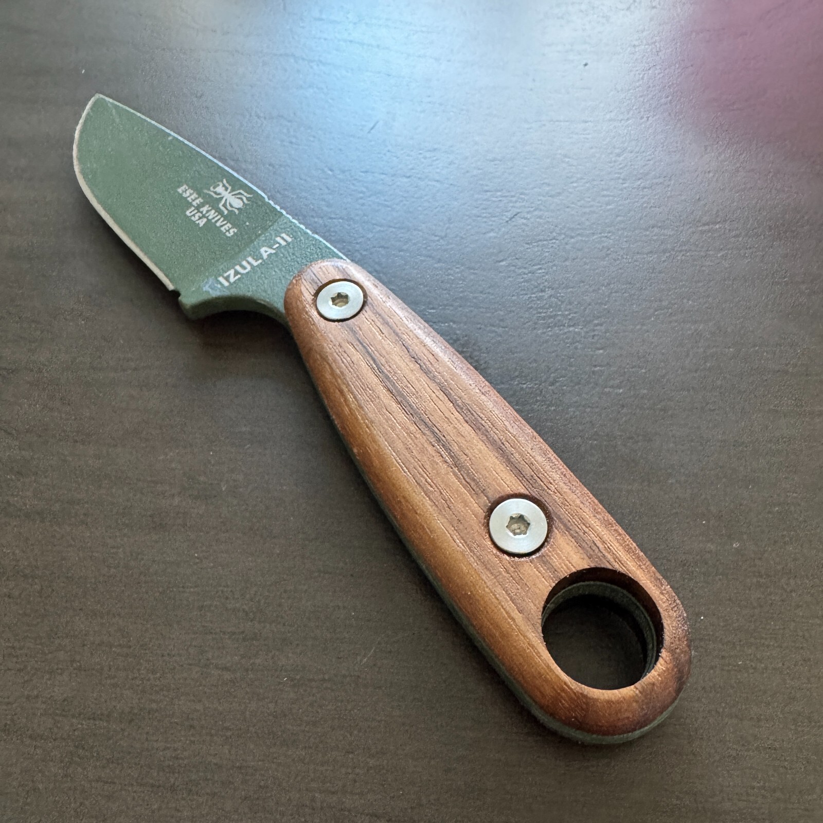 Walnut handles scales compatible with ESEE Izula II (Izula 2) knife