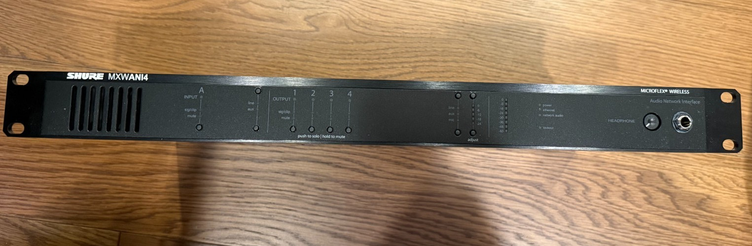 Shure MXWANI4 4‑Channel Audio Network Interface