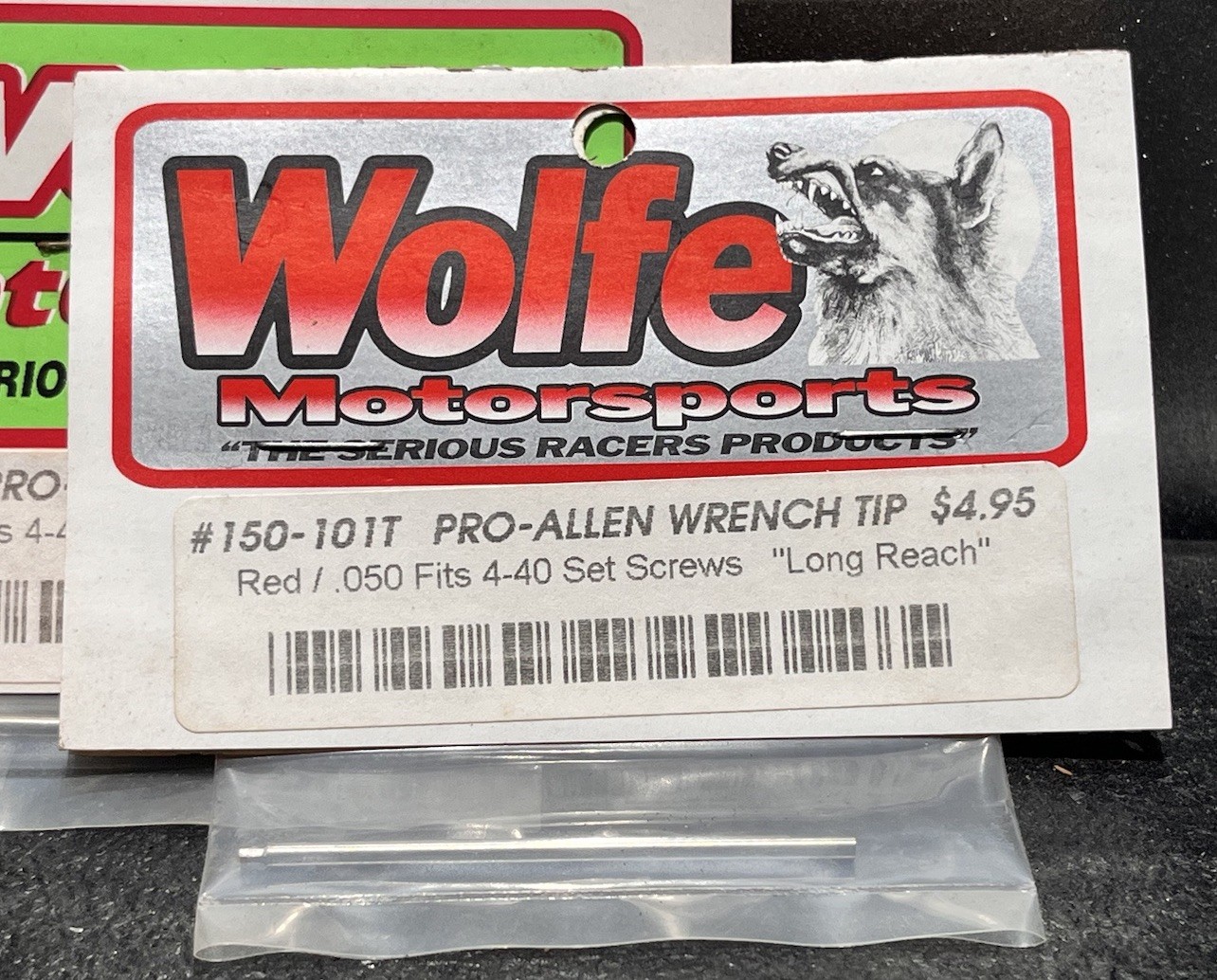 Wolfe Motorsports RC 1:10 Pro Allen Wrench Tip Long Reach 4-40 RED #150101T NEW