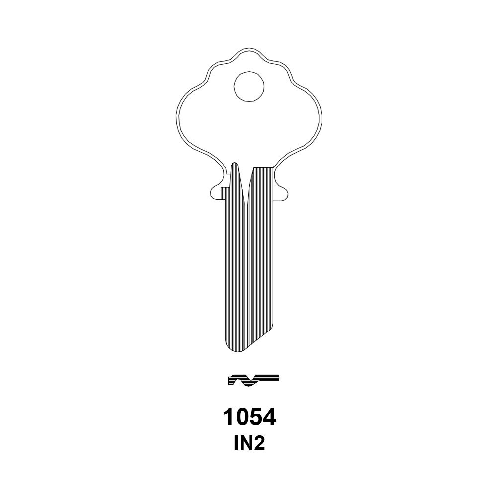 1054 / IN2 Key Blank Nickel