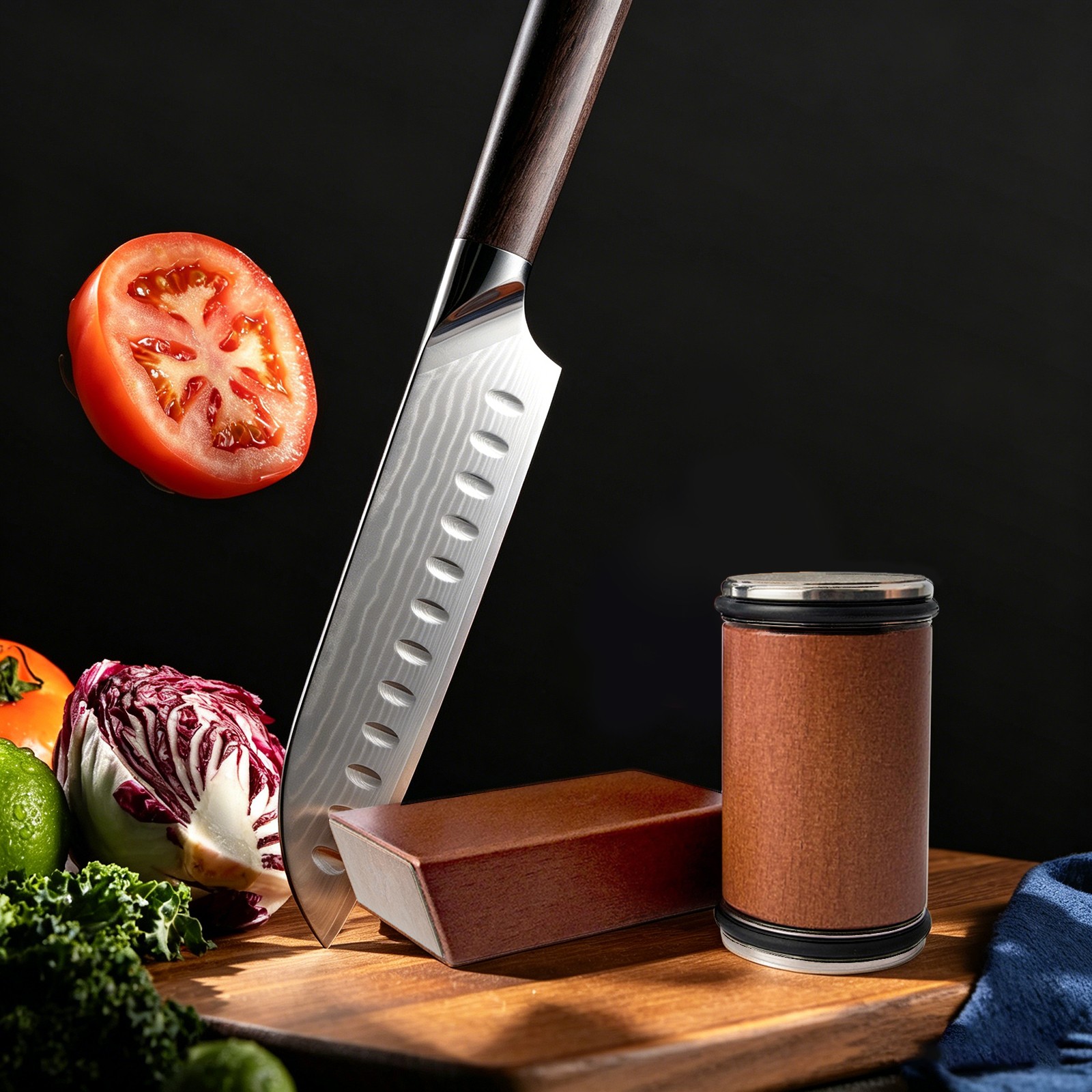 Manual Rolling Adjustable Angle Knife Sharpener And Two Diamond Grit Discs