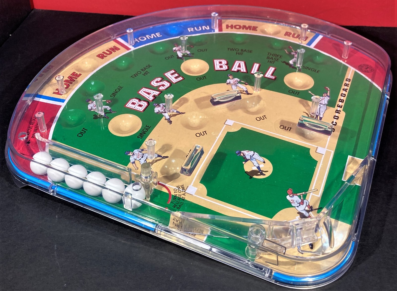 ⚾️Vintage Play Ball Pinball Game From 2001 By Schylling Baseball Toys Homerun⚾️