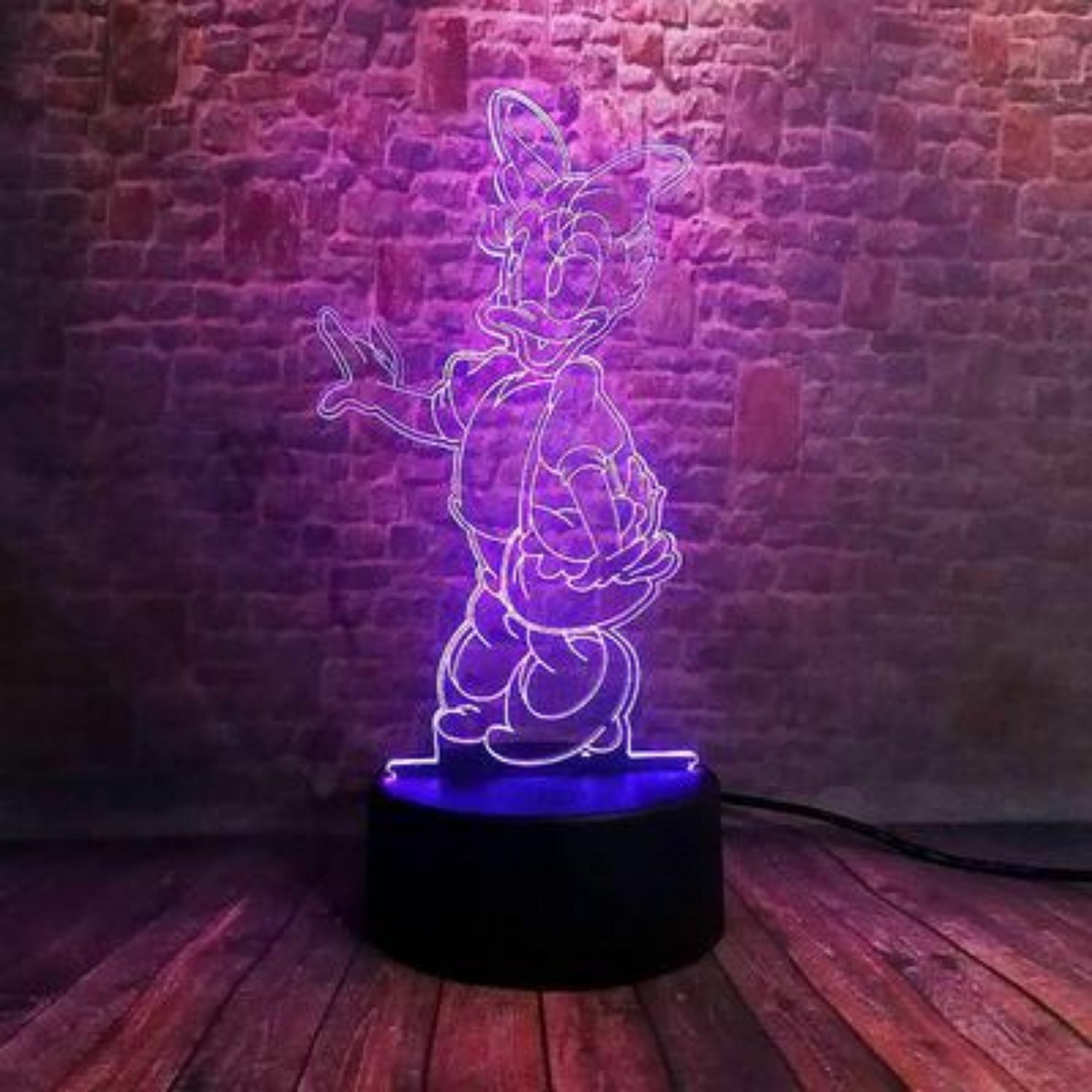 Daisy Duck Illusion LED Lamp, 3D Light Experience - 7 Colors Options