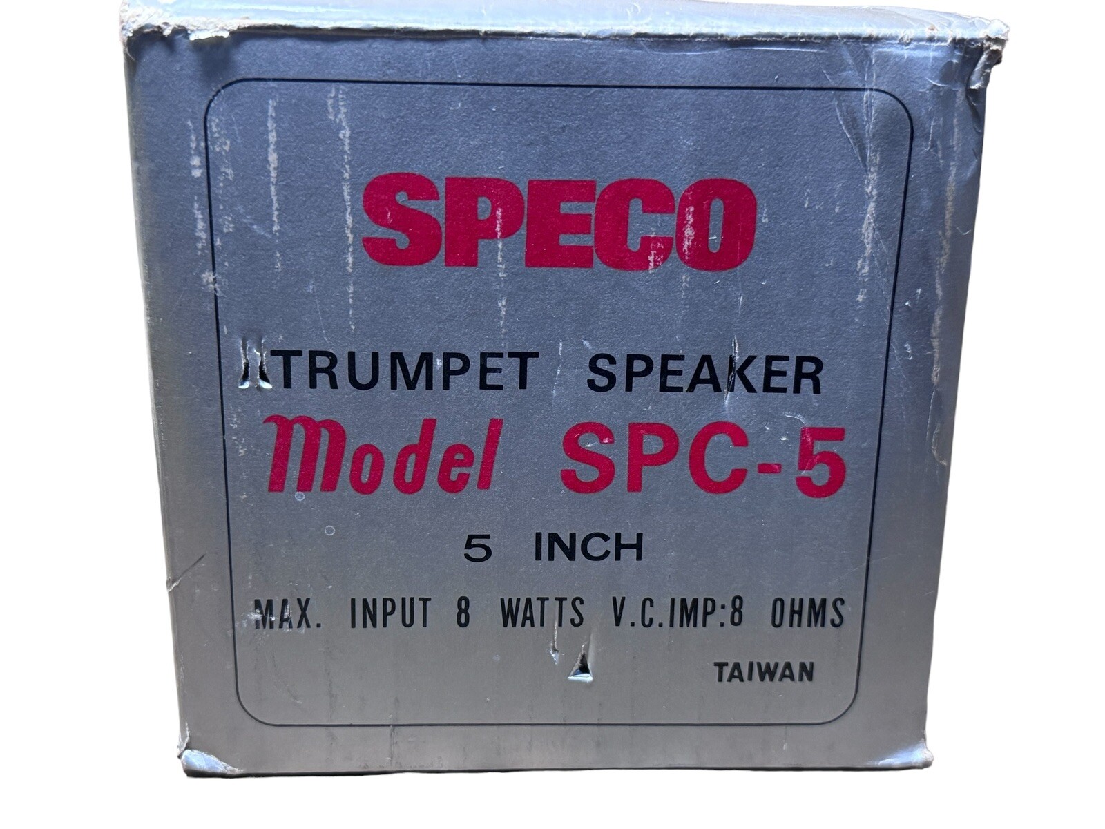 Speco SPC-5 Speaker PA Horn Weatherproof 5 inch diameter 12 Watt 8 Ohm Vtg