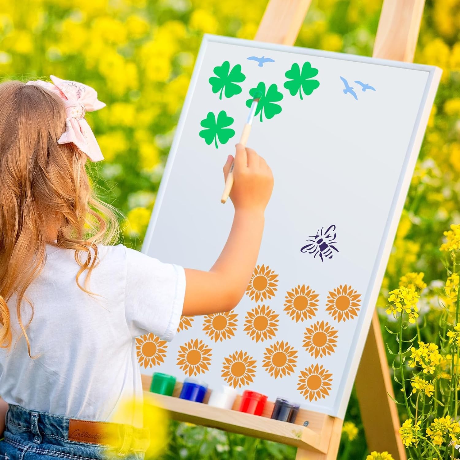 Botanical Stencils Set - 72 Pcs Reusable Nature Templates