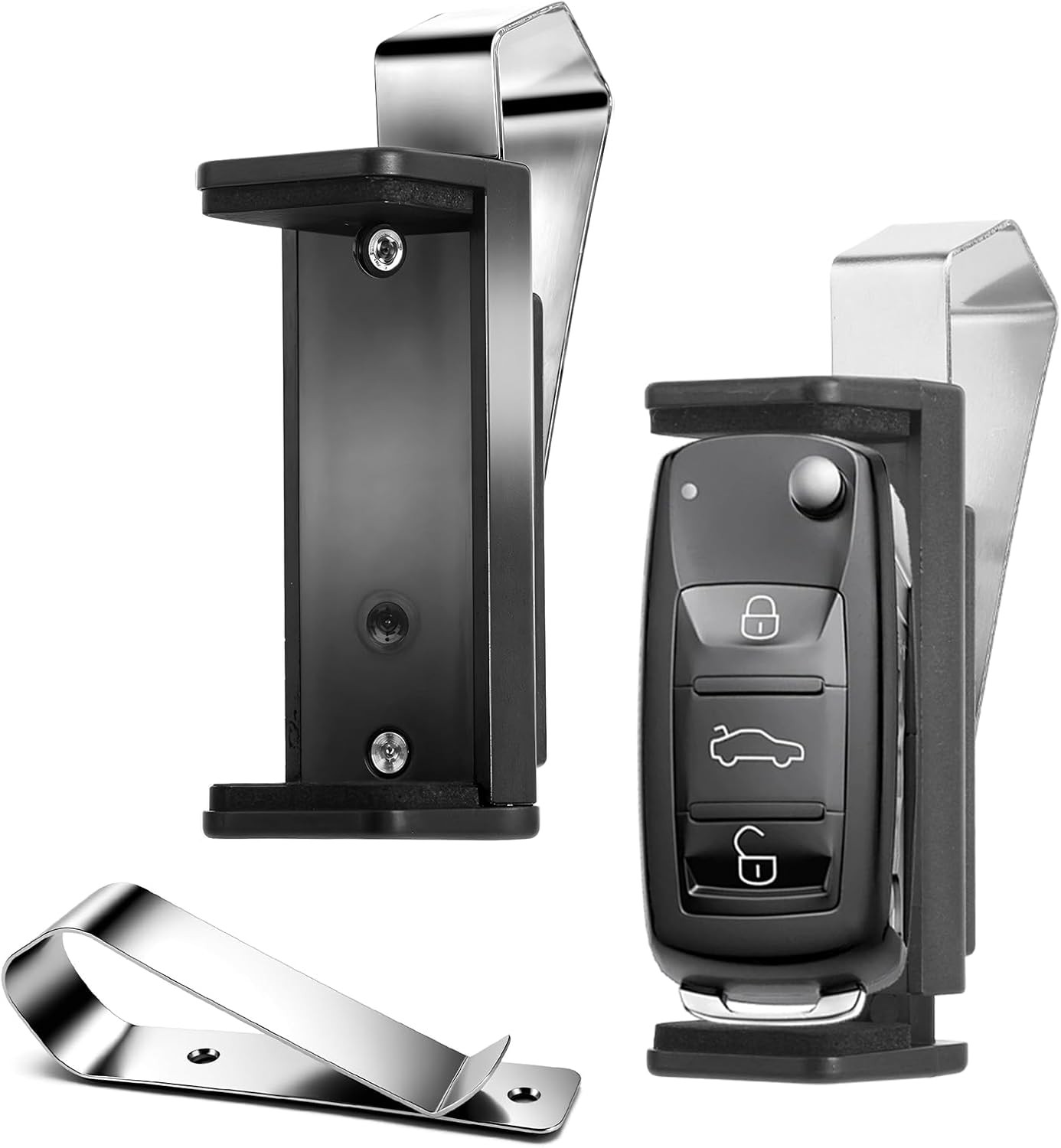 2PCS Adjustable Garage Door Remote Holder Universal Visor Clip for Car