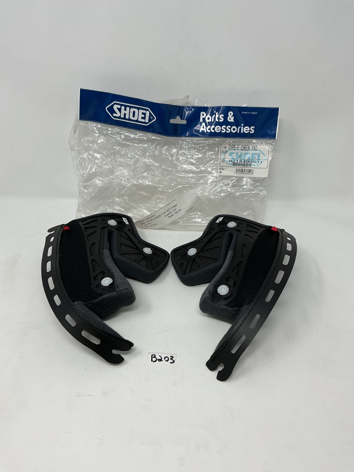 Shoei Replacement 31mm Type-F Cheek Pads