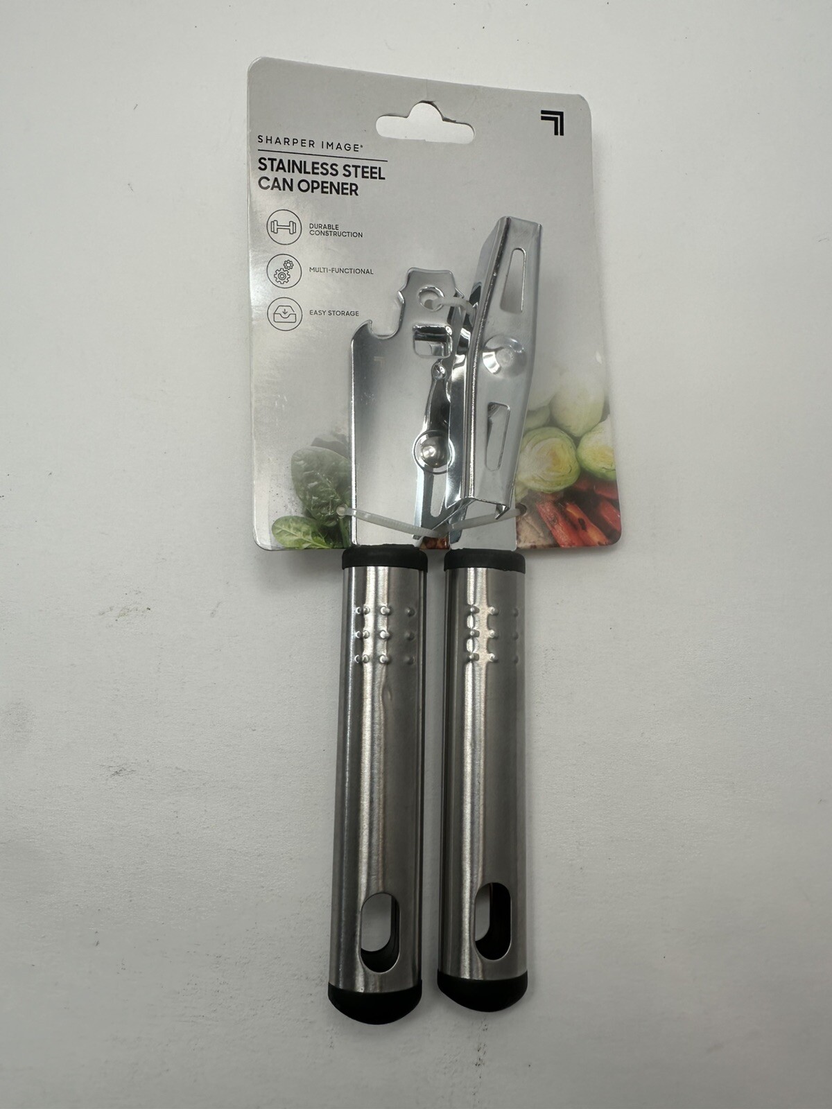 Sharper Image Can Bottle Opener Hand Held Stainless Steel New In Packaging