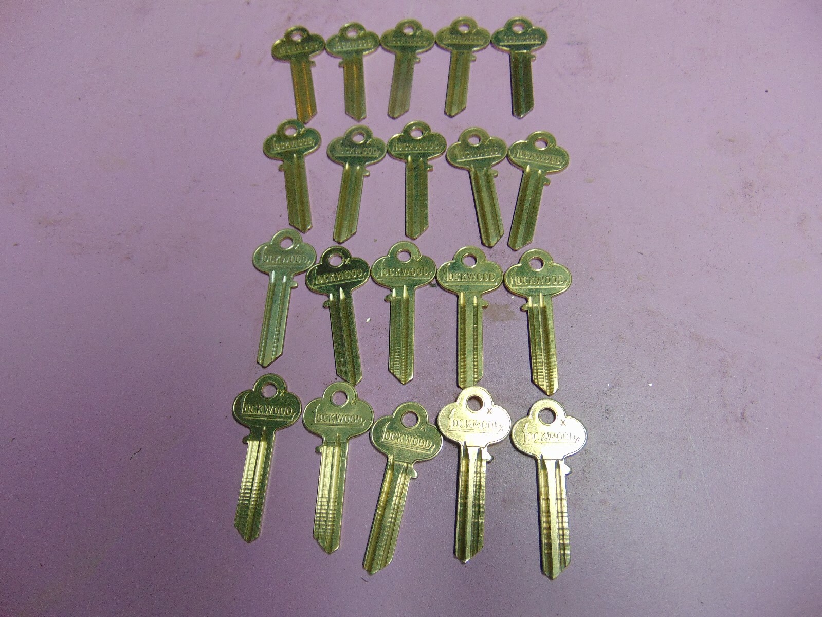 20 keys ORG. LOCKWOOD A67X KEYS BLANKS UNCUT LOCKSMITH