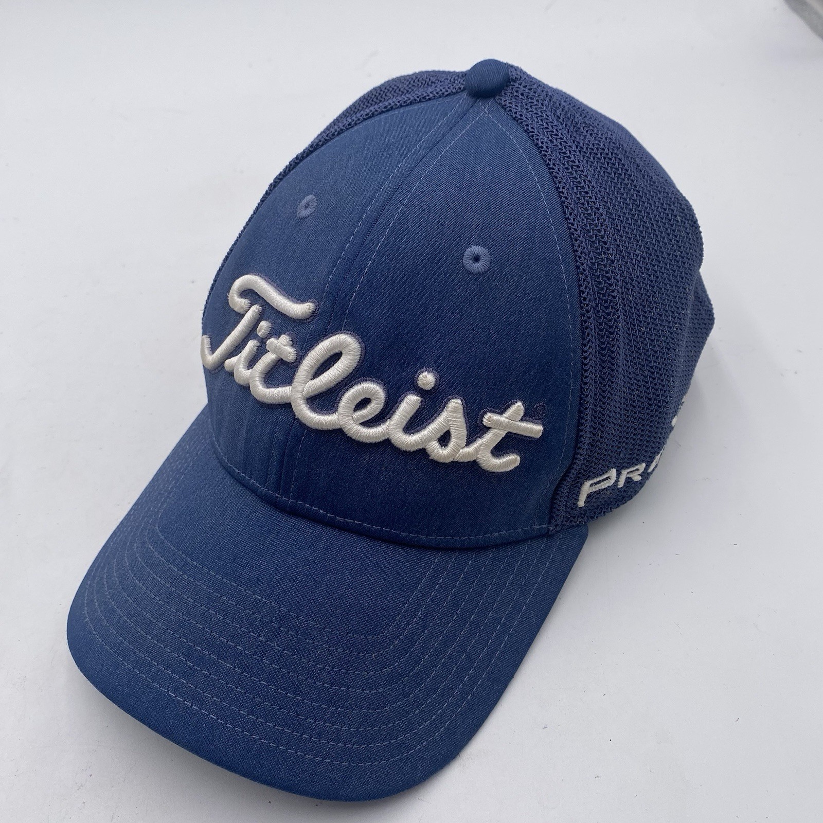 Titleist Tour Golf Hat Fit XLarge Denim Blue Pro V1 FJ LARGE LOGOS CLEANED VGC