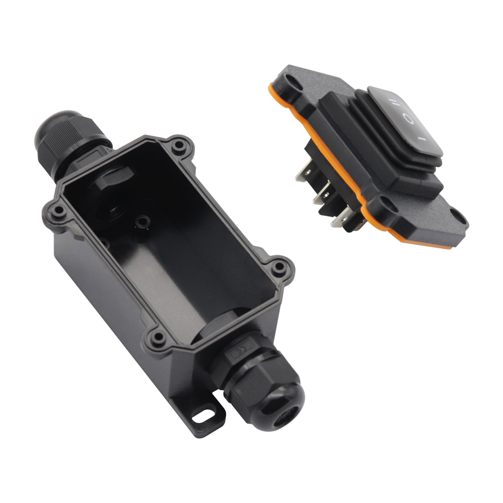 IP68 Waterproof Junction Box + 3-speed Rocker Switch Set 2 Way A0S2