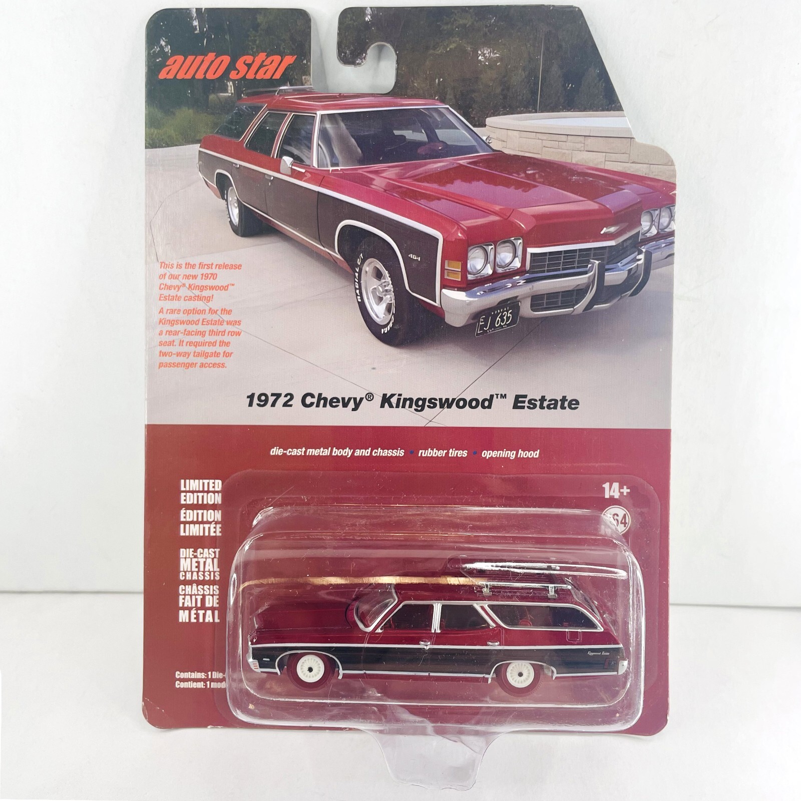 Auto Star Limited Edition 1972 Chevy Kingswood Estate 1/64 Diecast Car Toys