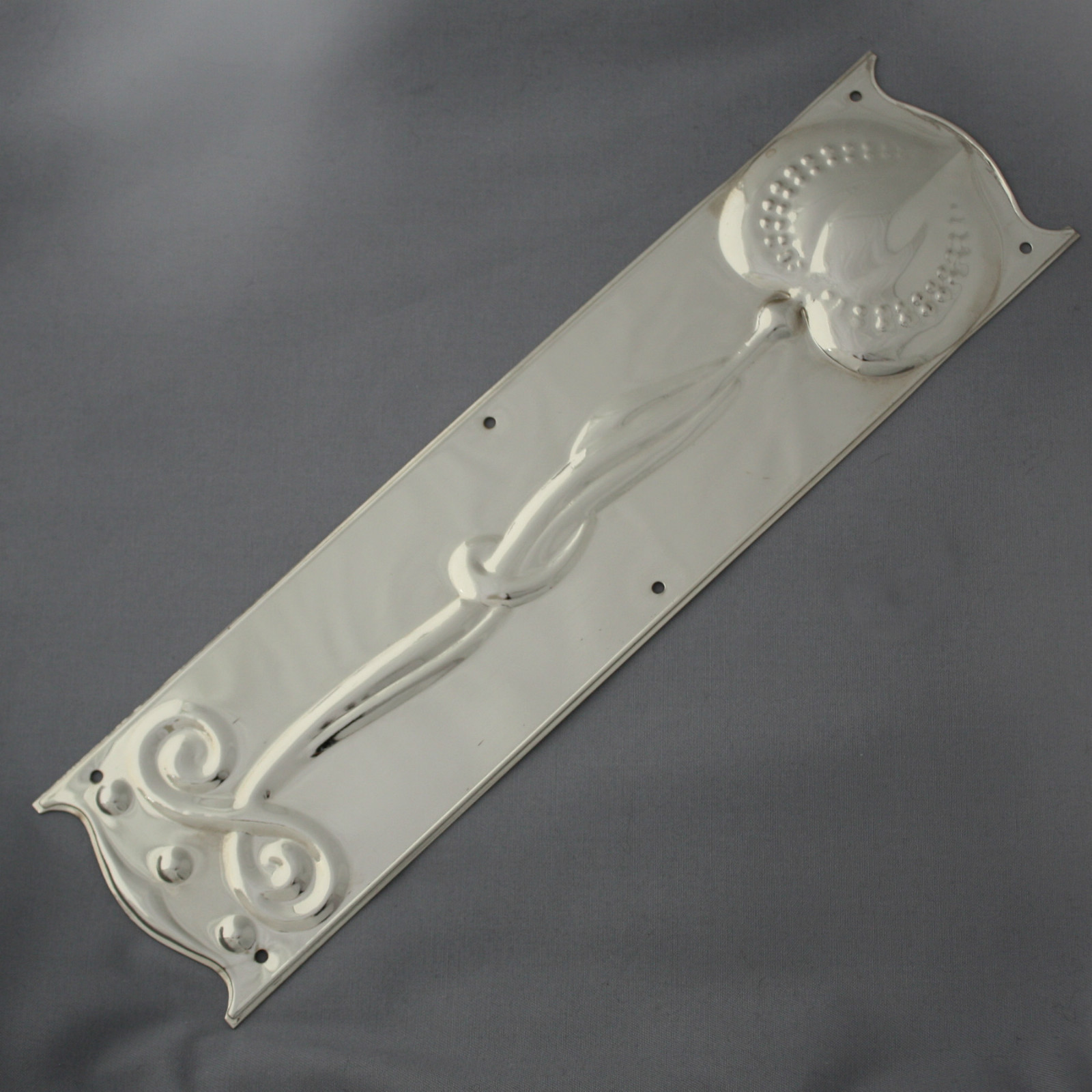 Art Nouveau Nickel Finger Plate