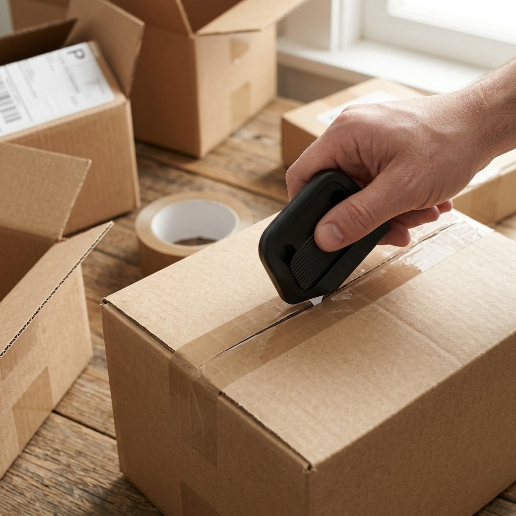 Magnetic Ceramic Box Cutter, Safe Package Opener for Cardboard Boxes