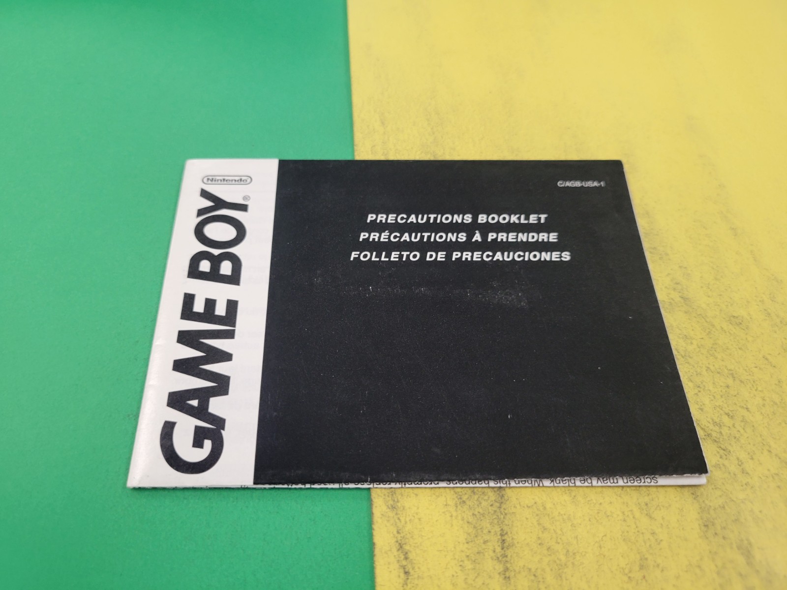 Game Boy Health And Safety Precautions MANUAL ONLY C/AGB-USA-1