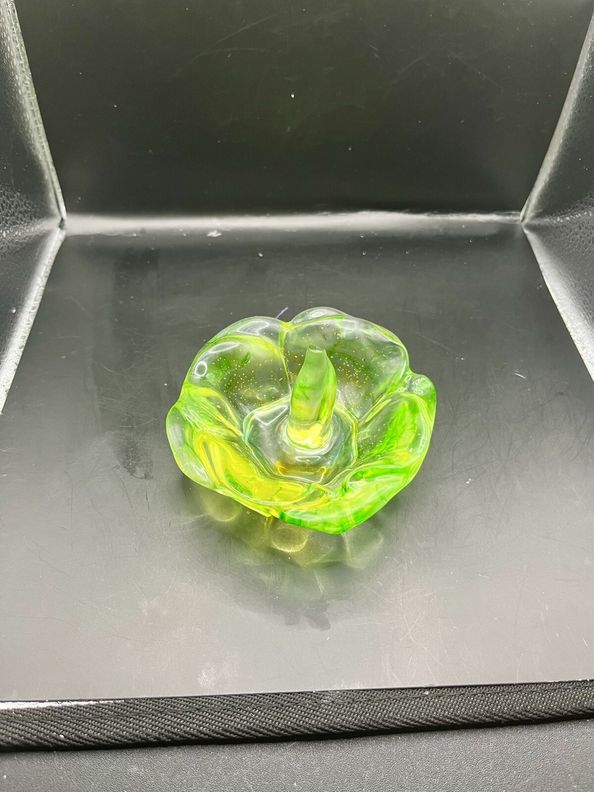 Unique Flower Shape Jewelry Holder Handmade By Loves2Stitch Lemon Lime Colors